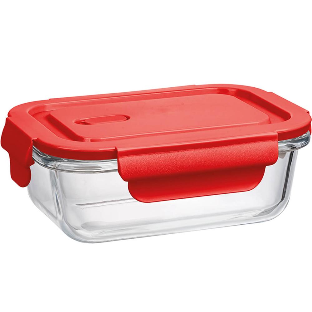 Pote Hermético de Vidro Borossilicato 410ml Retangular Verme