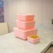 Pote Plástico Quadrado Multiuso 1,5L com Tampa Premium UZ Rosa