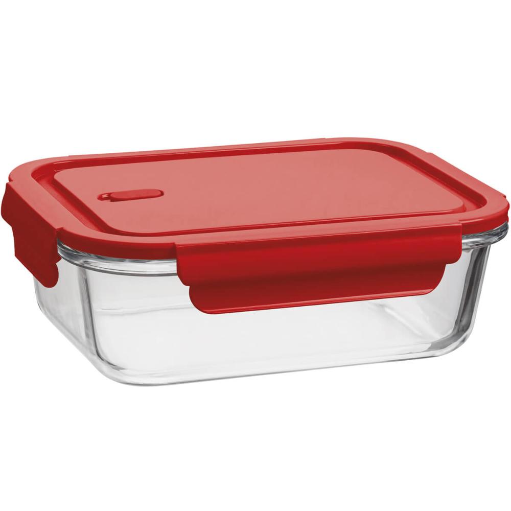 Pote de Vidro Hermético 1,04L Retangular Borossilicato Verme