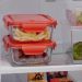 Pote de Vidro Hermético 1,04L Retangular Borossilicato Verme