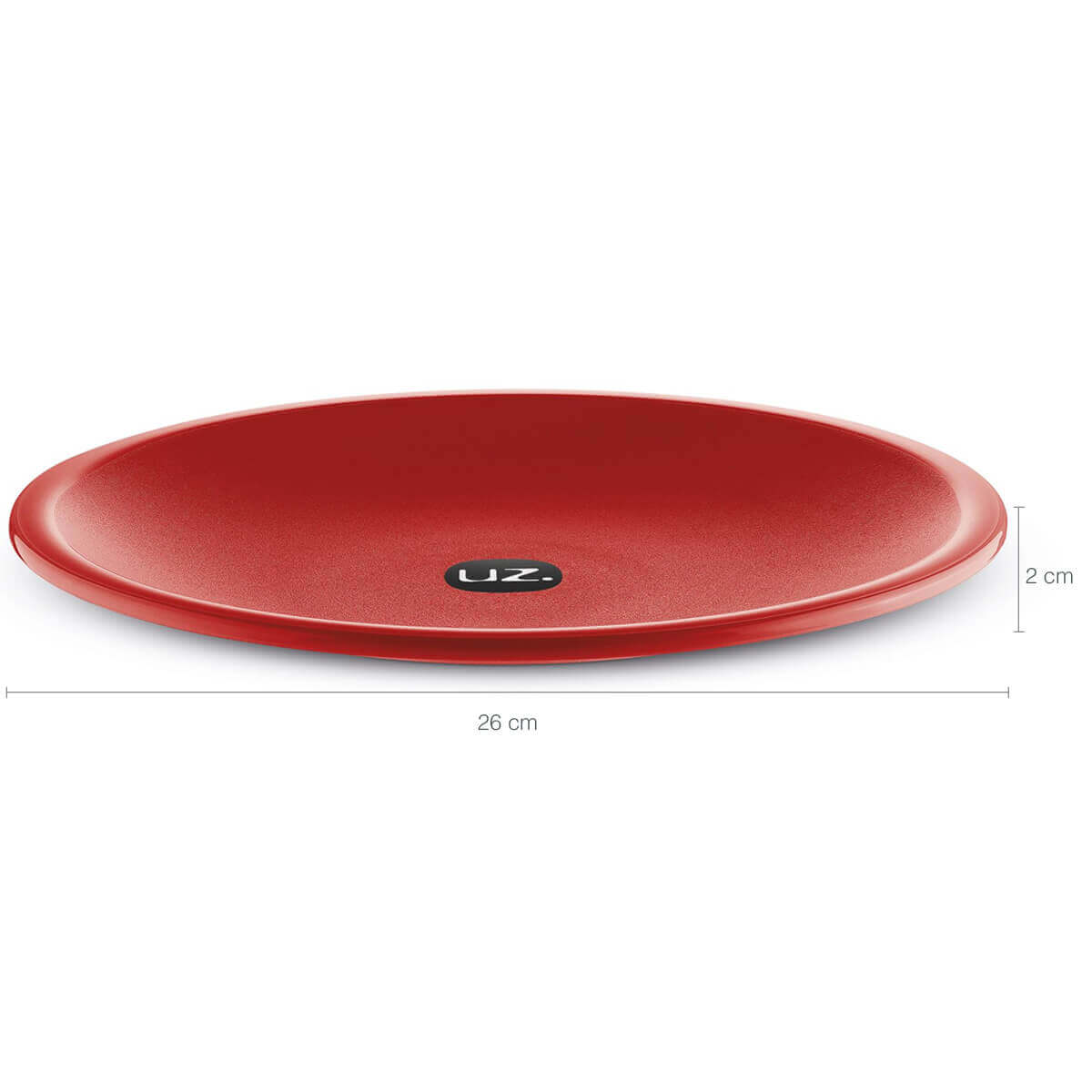 Prato Plástico Redondo Refeição Vermelho Resistente 26cm Raso