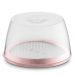 Queijeira Porta Queijo Frios Tampa Acrílico Transparente Uz Rosa Quartzo