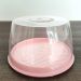 Queijeira Porta Queijo Frios Tampa Acrílico Transparente Uz Rosa Quartzo