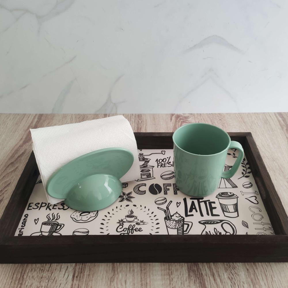 Suporte Porta Guardanapos de Mesa em Plástico Plus UZ Verde Menta