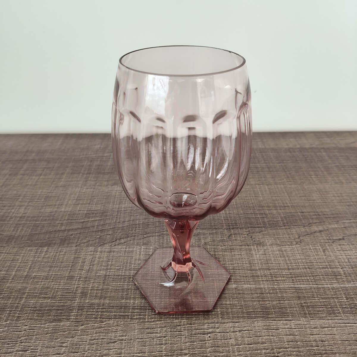Taça Para Água Tomar Suco 350ml Poliestireno UZ Samba Transparente Rosa