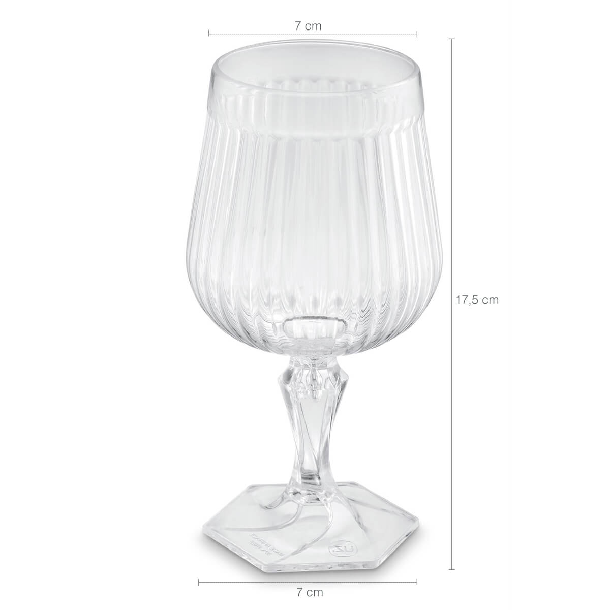 Taça Para Água Vinho Suco 350ml Plástico UZ Axé Transparente Bebidas