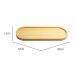 Travessa de Bambu 33x12cm Petisqueira Bandeja Oval Multiuso UZ para Servir Decorar