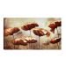 Quadro Flores Marrom 55x100cm