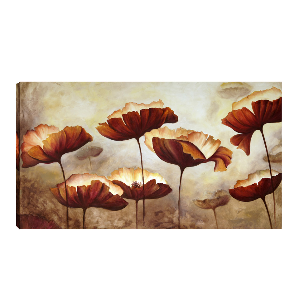 Quadro Flores Marrom 55x100cm