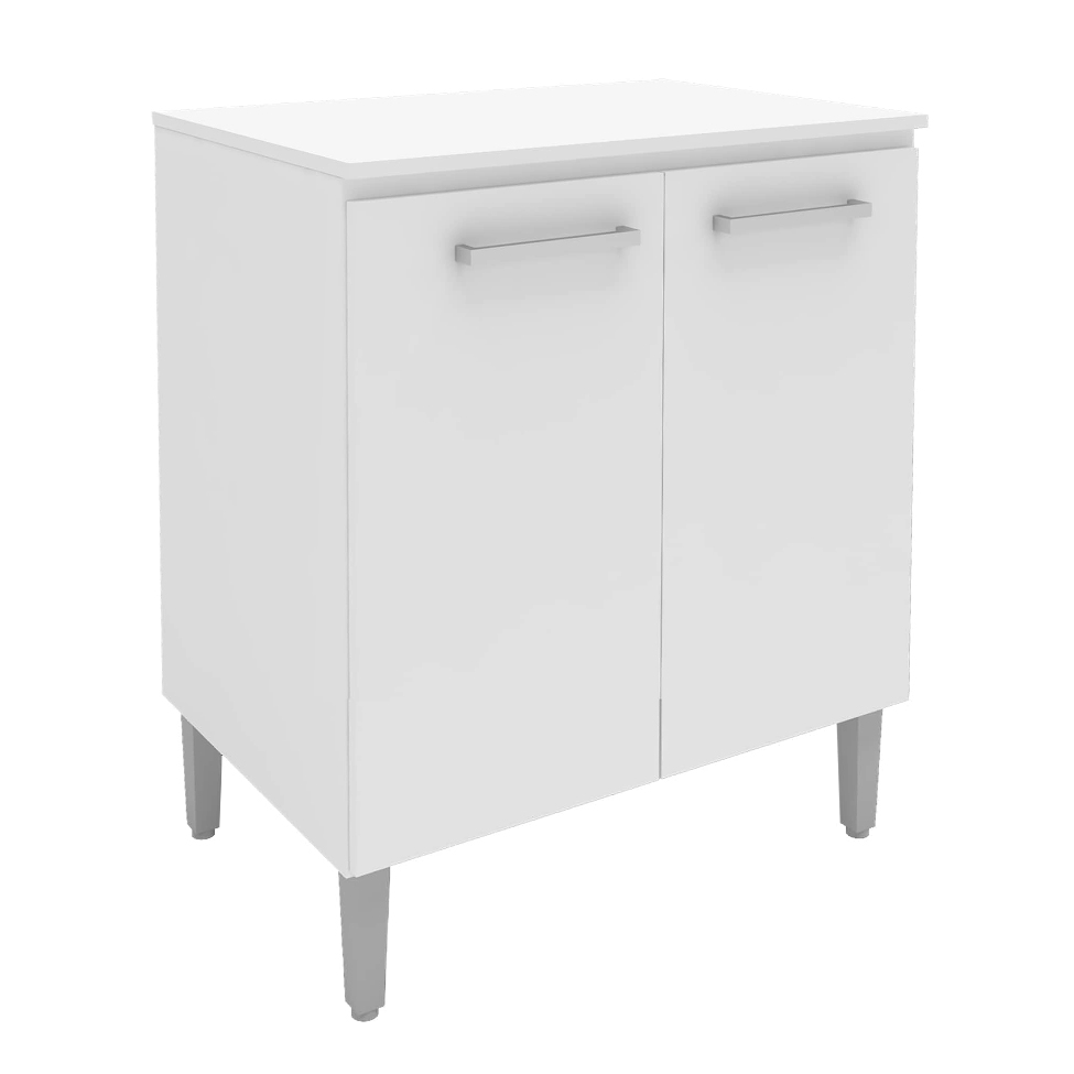 Balcão de Cozinha Tiana 2 Portas Branco 85 cm