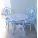 Conjunto de Mesa Para Jardim Chinês Com Mesa de 3 Pés e 2 Cadeiras em Alumínio Fundido Unifer Móveis