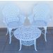 Conjunto de Mesa Para Jardim Copacabana com 2 Poltronas e Mesa Baixa em Alumínio Fundido Unifer Móveis