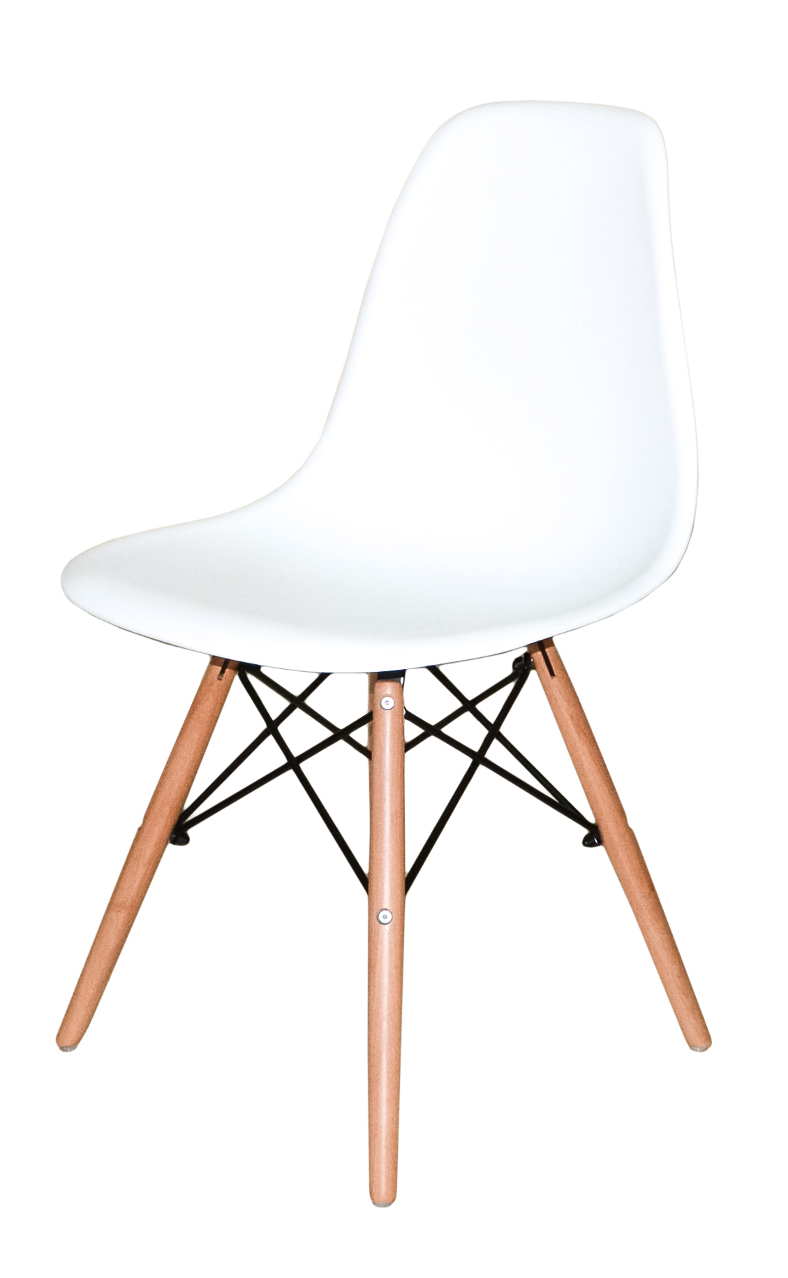 Cadeira Charles Eames Eiffel Madeira Branca