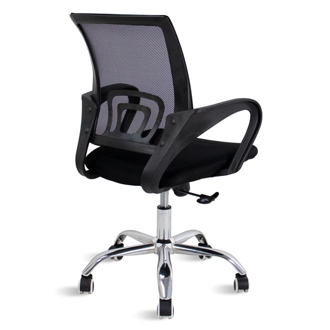 Cadeira De Escritório Mesh Diretor Giratoria New Java - Preto