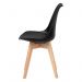 Cadeira Leda Preta - Charles Eames Wood com Almofada