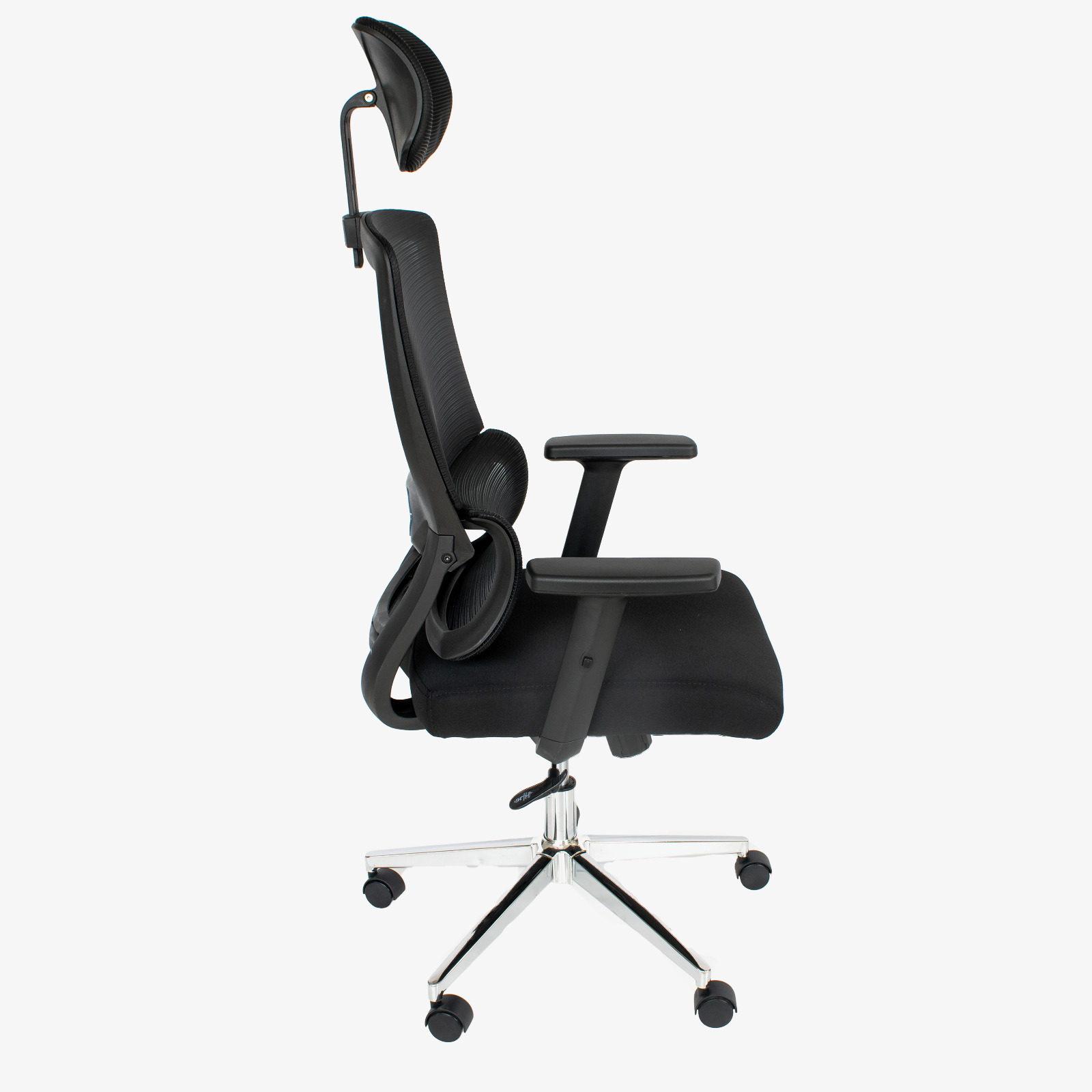 Cadeira de Escritório Presidente Ergonômica Tela Mash Reclinável NR17 - Preta