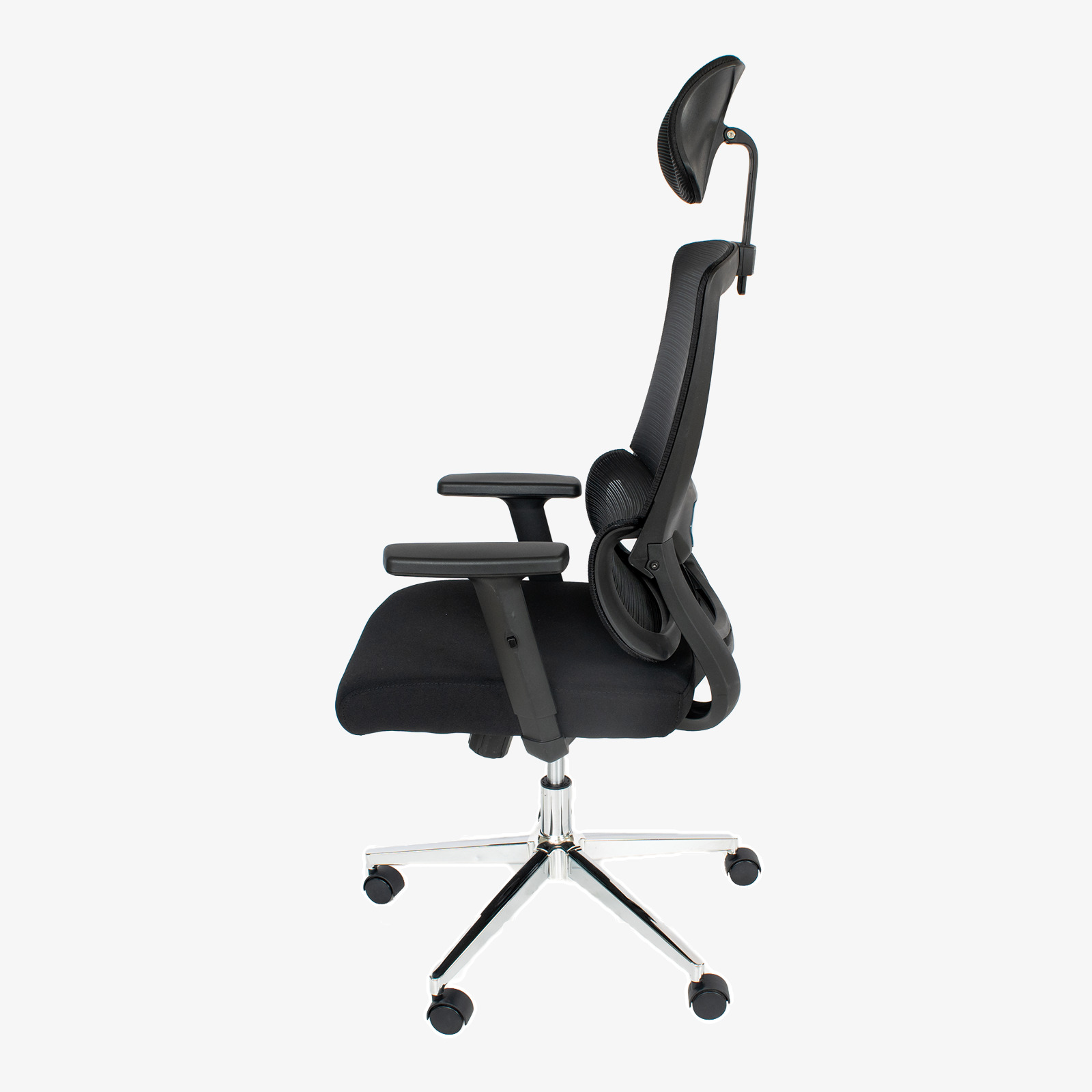 Cadeira de Escritório Presidente Ergonômica Tela Mash Reclinável NR17 - Preta