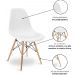 Conjunto 3 Cadeiras Charles Eames Eiffel Concha Fixa - Branca