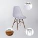 Conjunto 3 Cadeiras Charles Eames Eiffel Concha Fixa - Branca