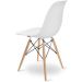 Conjunto 3 Cadeiras Charles Eames Eiffel Concha Fixa - Branca