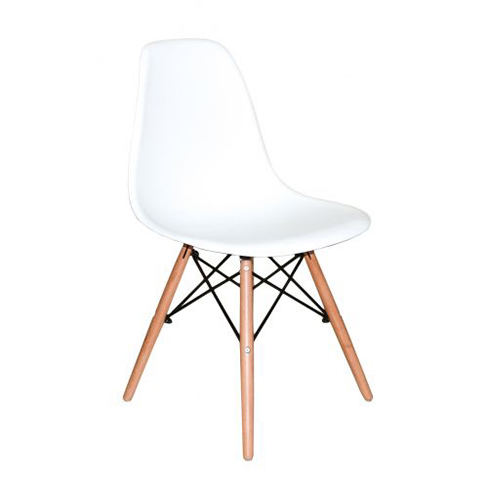 Conjunto 3 Cadeiras Charles Eames Eiffel Concha Fixa - Branca