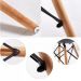Conjunto De Mesa De Jantar Eames Eiffel Redonda 90cm Tampo De Madeira Preto Com 4 Cadeiras Pretas PR
