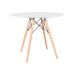 Conjunto Mesa Branca Eames 90cm E 4 Cadeiras Leda Preta