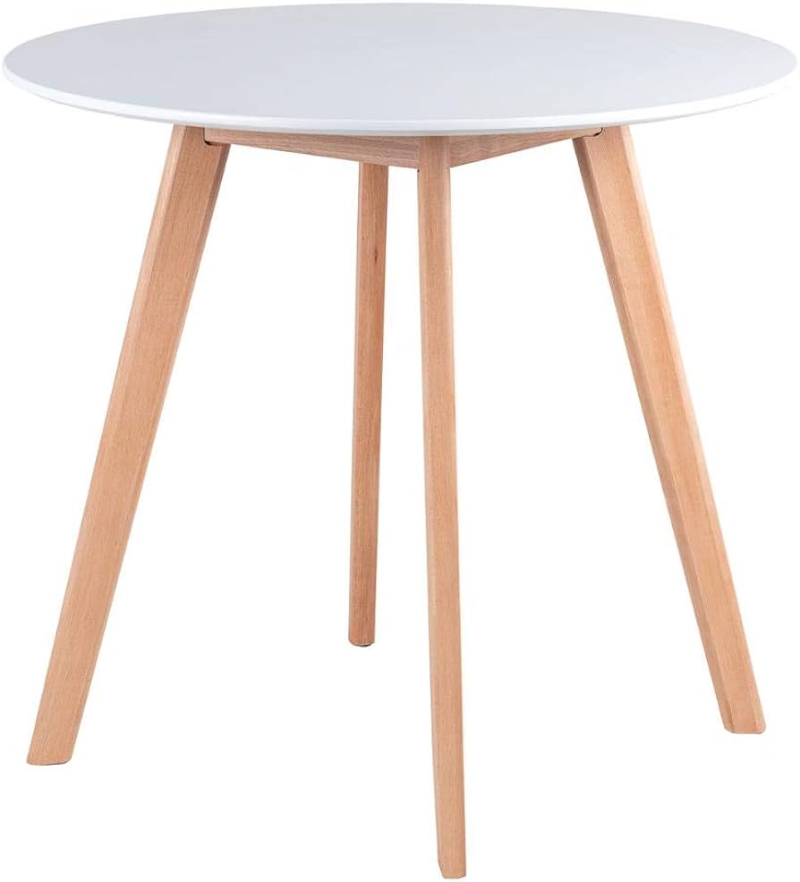 Conjunto Mesa Jantar Leda 80cm Branca + 2 Cadeiras Leda - Brancas