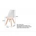 Conjunto Mesa Jantar Leda 80cm Branca + 2 Cadeiras Leda - Brancas