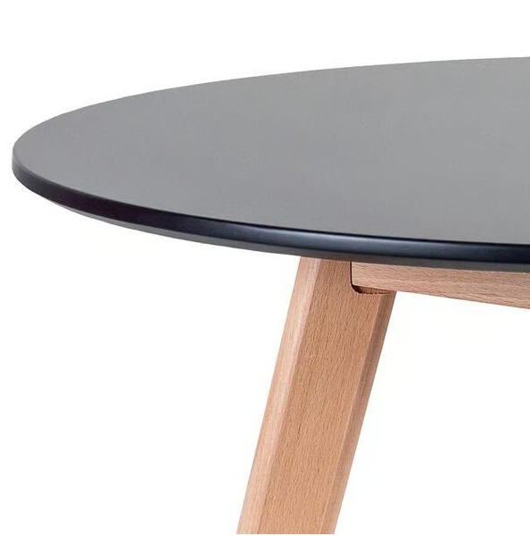 Conjunto Mesa Jantar Leda 80cm Preta + 2 Cadeiras Leda - Pretas
