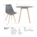 Conjunto Mesa Jantar Leda 80cm Preta + 2 Cadeiras Leda - Pretas