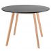 Conjunto Mesa Jantar Leda 90 cm + 4 Cadeiras Leda Saarinen Preta