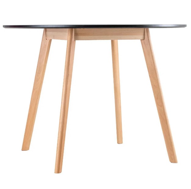 Conjunto Mesa Jantar Leda 90 cm + 4 Cadeiras Leda Saarinen Preta