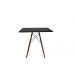 Conjunto Mesa Jantar Quadrada Eiffel 80cm Preto Mdf + 4 cadeiras Charles Eames