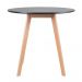 Conjunto Mesa Leda 90 cm Preta + 4 cadeiras Leda Pretas