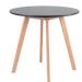 Conjunto Mesa Leda 90 cm Preta + 4 cadeiras Leda Pretas
