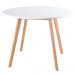 Conjunto Mesa Leda Branca 80 cm + 4 cadeiras Leda Brancas
