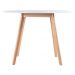 Conjunto Mesa Leda Branca 80 cm + 4 cadeiras Leda Brancas