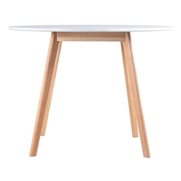 Conjunto Mesa Leda Branca 80 cm + 4 cadeiras Leda Brancas