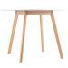 Conjunto Mesa Leda Branca 80 cm + 4 cadeiras Leda Brancas