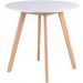 Conjunto Mesa Leda Branca 90 cm + 4 cadeiras Leda Brancas