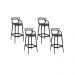 Conjunto c/4 Banqueta Allegra Alta Master Preta Cozinha Americana Balcão Polipropileno