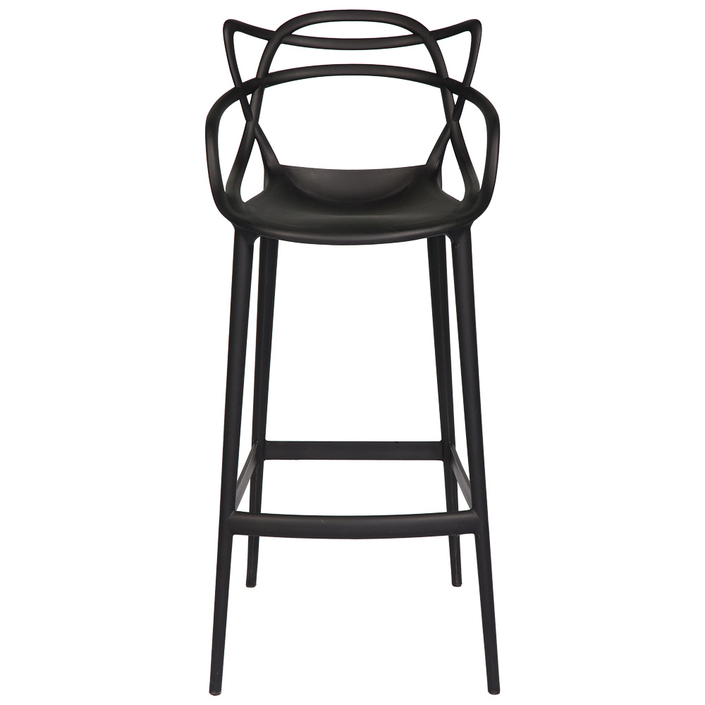 Conjunto c/4 Banqueta Allegra Alta Master Preta Cozinha Americana Balcão Polipropileno