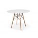 Conjunto de Jantar Mesa Eiffel 80cm Branca + 4 Cadeiras Eiffel DKR Brancas