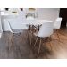 Conjunto de Jantar Mesa Eiffel 90cm Branca + 4 Cadeiras Eiffel DKR Brancas