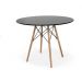 Conjunto de Jantar Mesa Eiffel 90cm Preta + 4 Cadeiras Eiffel DKR Preta