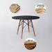 Conjunto de Mesa Redonda Eames 100cm Preto + 6 Cadeiras Eiffel Dsw Preto