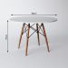 Conjunto de Mesa de Jantar Eames Eiffel Redonda 90cm Tampo de Madeira Branco com 4 Cadeiras Brancas