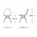 Conjunto de Mesa de Jantar Eames Eiffel Redonda 90cm Tampo de Madeira Branco com 4 Cadeiras Brancas
