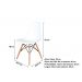 Conjunto de Mesa de Jantar Eames Eiffel Redonda 90cm Tampo de Madeira Branco com 4 Cadeiras Brancas